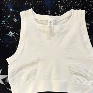 90 Degree By Reflex White Ribbed Crop Tank